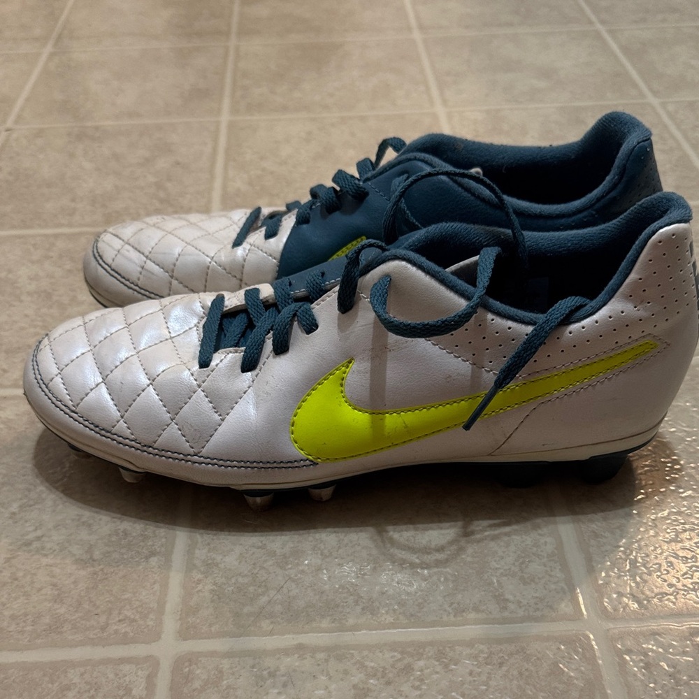 Nike cleats - White and Yellow